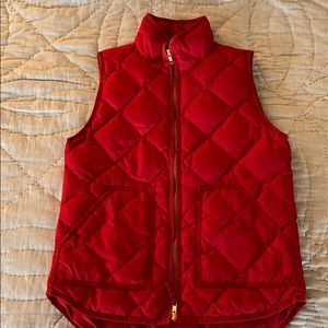 JCrew Puffer Vest Red Size Small